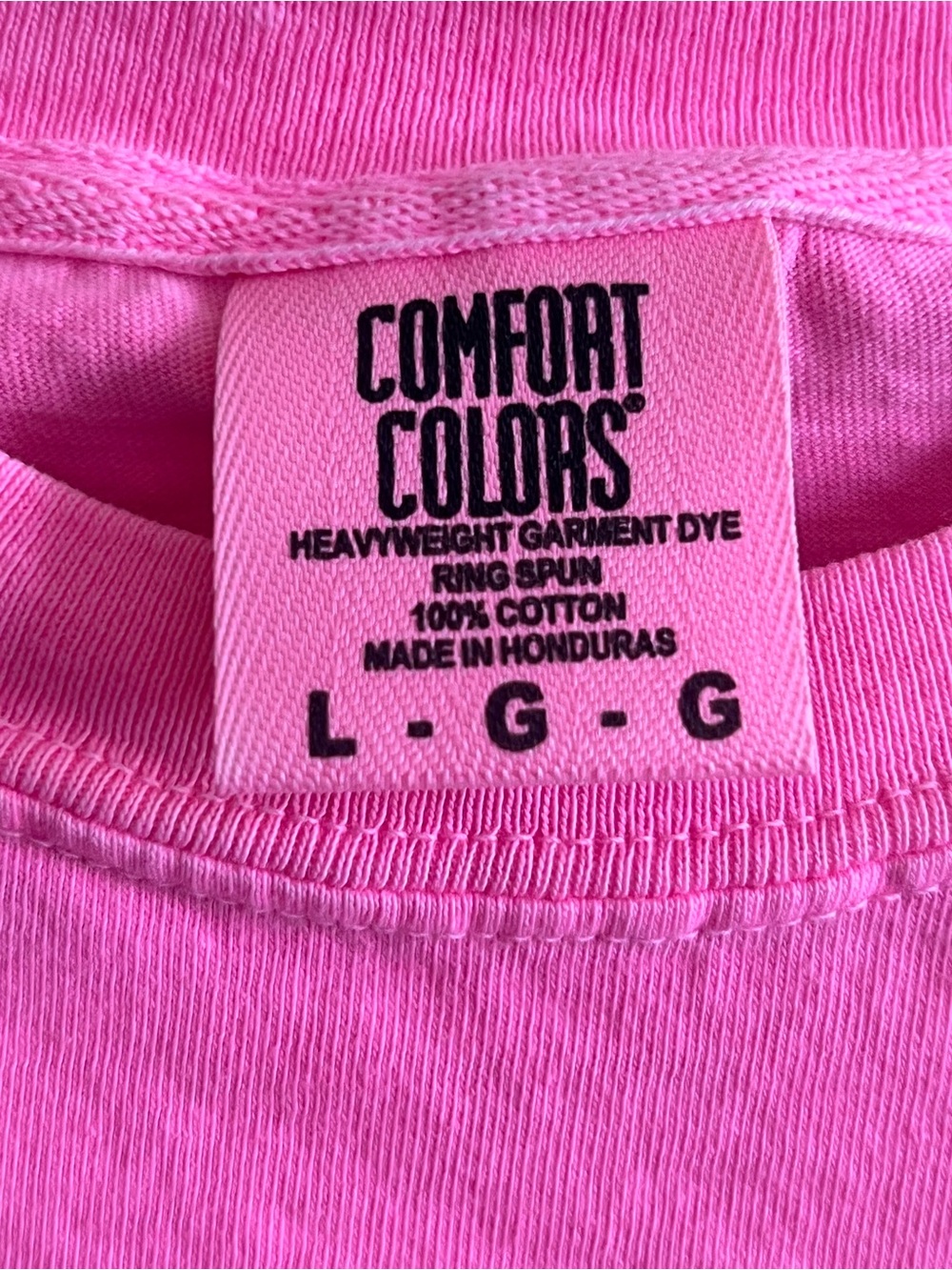 Comfort Colors Sunshine Graphic Tee in Safety Pink true size Large - Picture 4 of 4